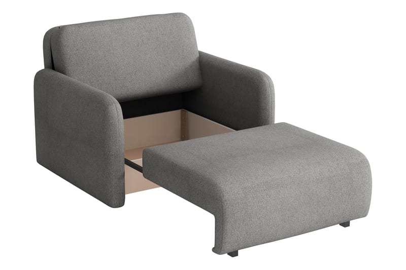 Ajmeri 2-seter Sovesofa 80x196 cm med Oppbevaring i Bouclé - Grønn - Møbler - Sofaer - Sovesofaer