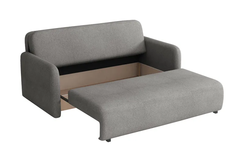 Ajmeri 3-seter Sovesofa 150x196 cm med Oppbevaring i Bouclé - Grå - Møbler - Sofaer - Sovesofaer