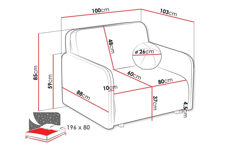 Ajmeri Sovesofa 2-seter i Bouclé - Beige - Møbler - Sofaer - Sovesofaer