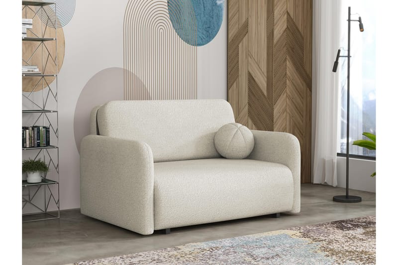 Ajmeri Sovesofa 2-seter i Bouclé - Beige - Møbler - Sofaer - Sovesofaer