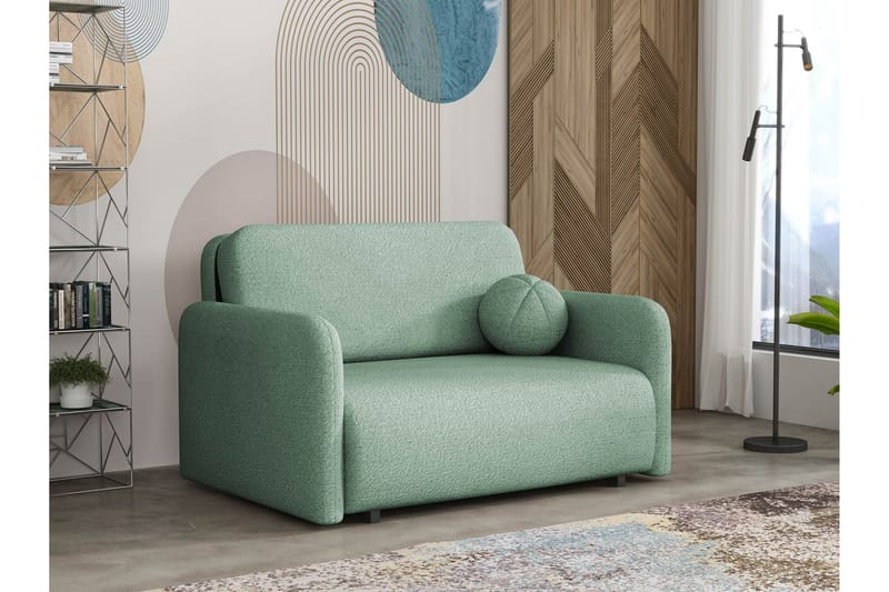 Ajmeri Sovesofa 2-seter i Bouclé, Grønn