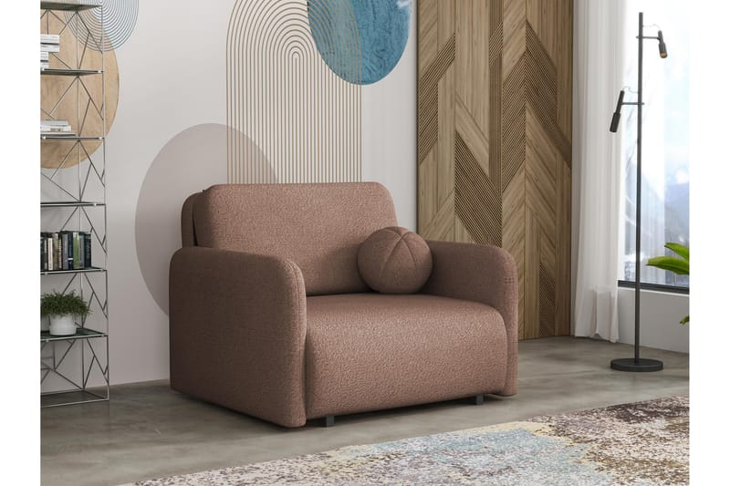 Ajmeri Sovesofa 2-seter i Bouclé - Rosa - Møbler - Sofaer - Sovesofaer
