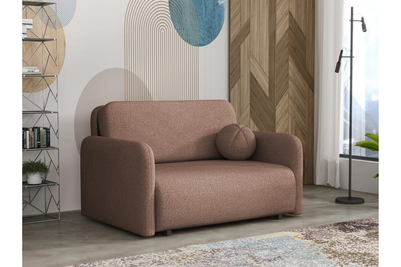 Ajmeri Sovesofa 2-seter i Bouclé - Rosa - Møbler - Sofaer - Sovesofaer