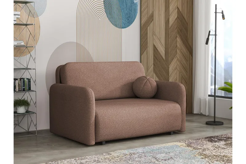 Ajmeri Sovesofa 2-seter i Bouclé, Rosa