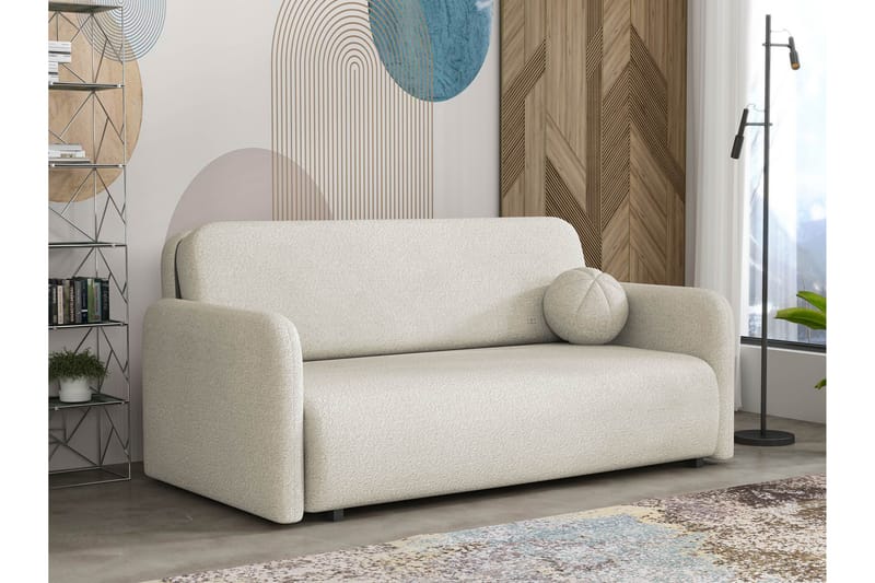 Ajmeri Sovesofa 3-seter i Bouclé - Beige - Møbler - Sofaer - Sovesofaer