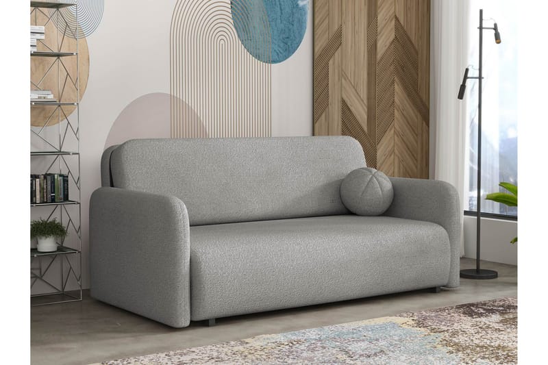 Ajmeri Sovesofa 3-seter i Bouclé - Grå - Møbler - Sofaer - Sovesofaer