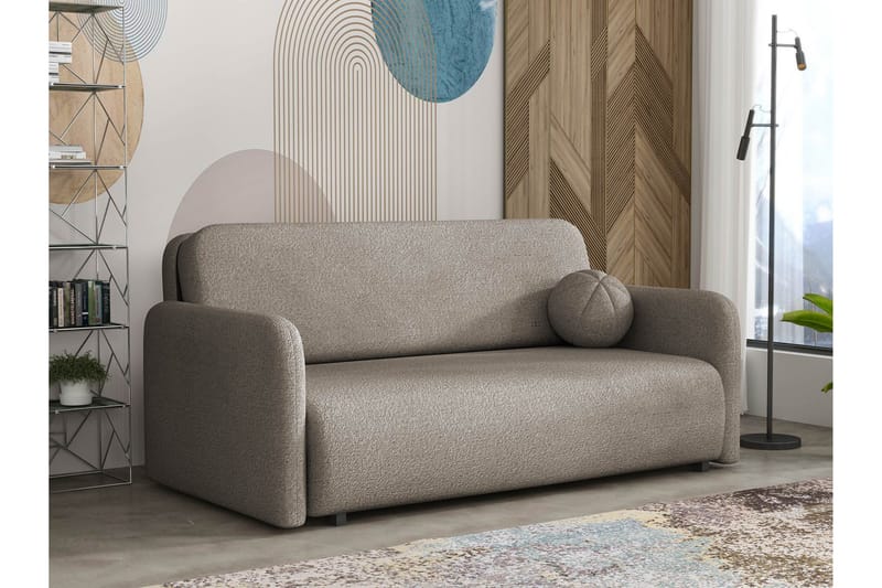 Ajmeri Sovesofa 3-seter i Bouclé - Grå - Møbler - Sofaer - Sovesofaer