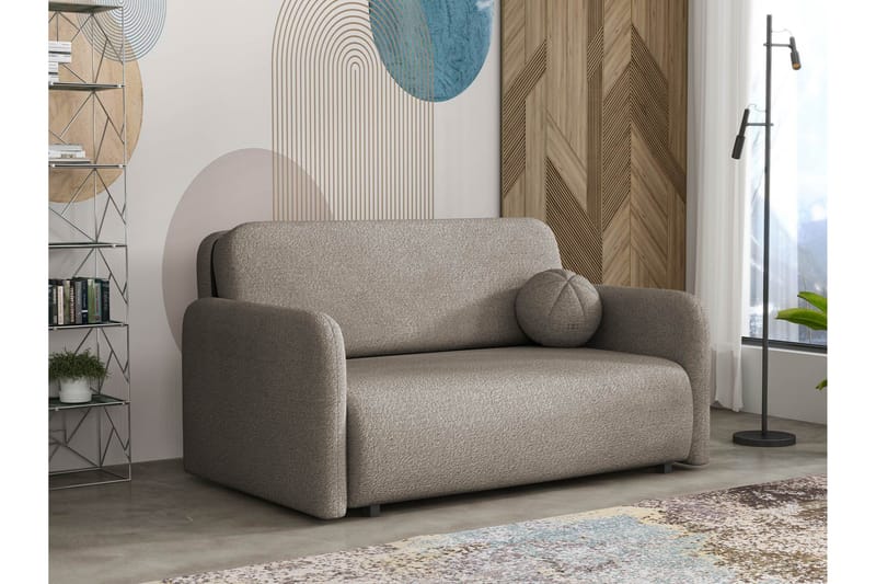 Ajmeri Sovesofa 3-seter i Bouclé - Grå - Møbler - Sofaer - Sovesofaer