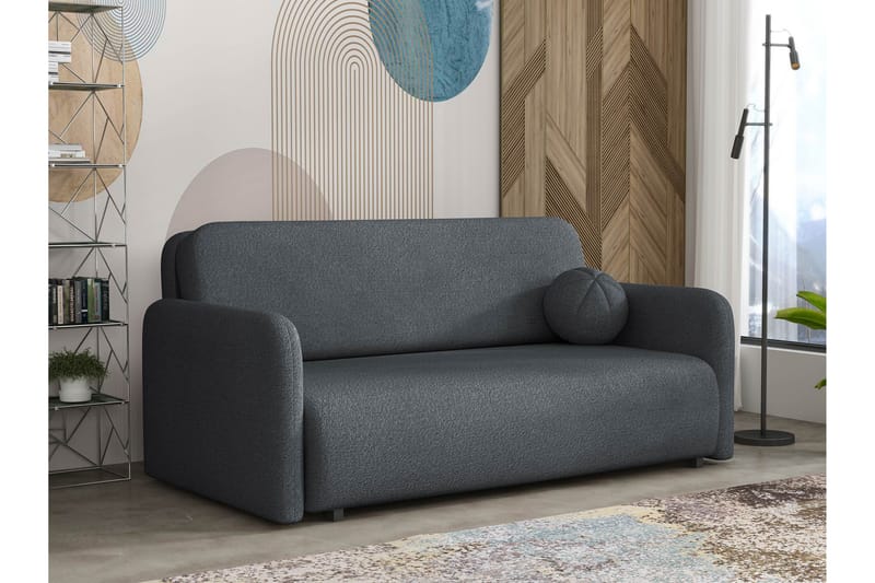 Ajmeri Sovesofa 3-seter i Bouclé - Grå - Møbler - Sofaer - Sovesofaer