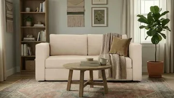 Alnaryd 2-3seters Sovesofa med Nedfellbar Armlene - Beige - Møbler - Sofaer - Sovesofaer