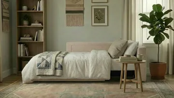 Alnaryd 2-3seters Sovesofa med Nedfellbar Armlene - Beige - Møbler - Sofaer - Sovesofaer