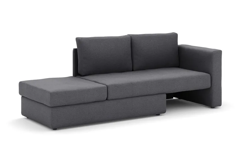 Alnaryd 2-3seters Sovesofa med Nedfellbar Armlene - Grå - Møbler - Sofaer - Sovesofaer