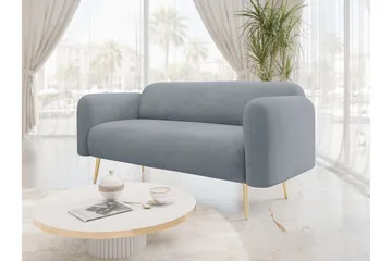 Alros Soffa 2-sits - Grå - Møbler - Sofaer - Fløyel sofaer