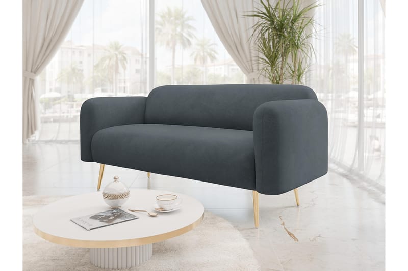 Alros Soffa 2-sits - Grå - Møbler - Sofaer - Fløyel sofaer