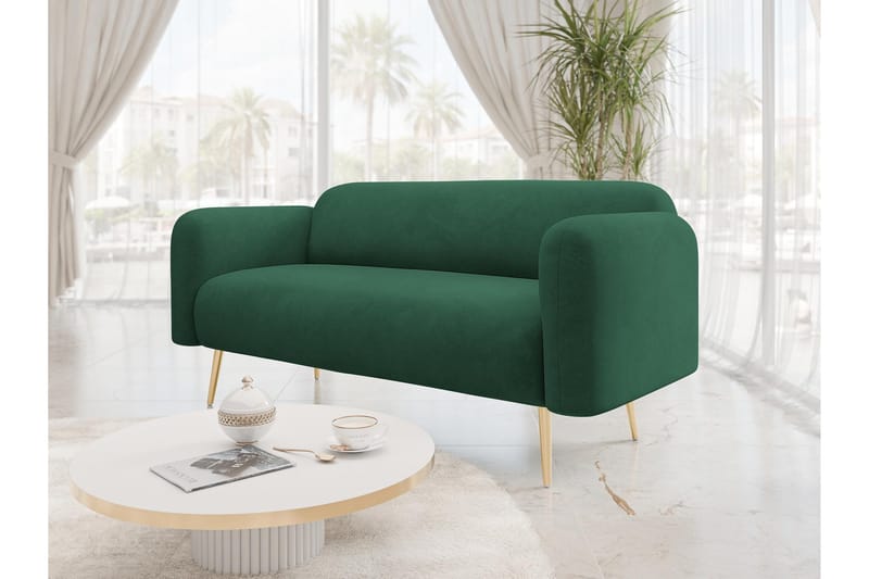 Alros Soffa 2-sits - Grønn - Møbler - Sofaer - Fløyel sofaer