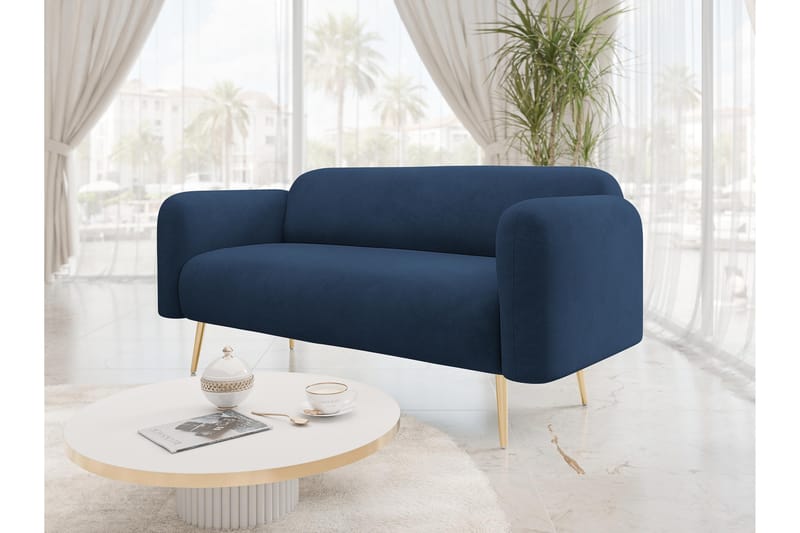 Alros Soffa 2-sits - Marineblå - Møbler - Sofaer - Fløyel sofaer