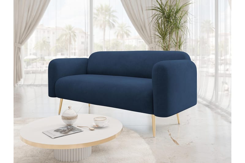 Alros Soffa 2-sits - Marineblå - Møbler - Sofaer - Fløyel sofaer
