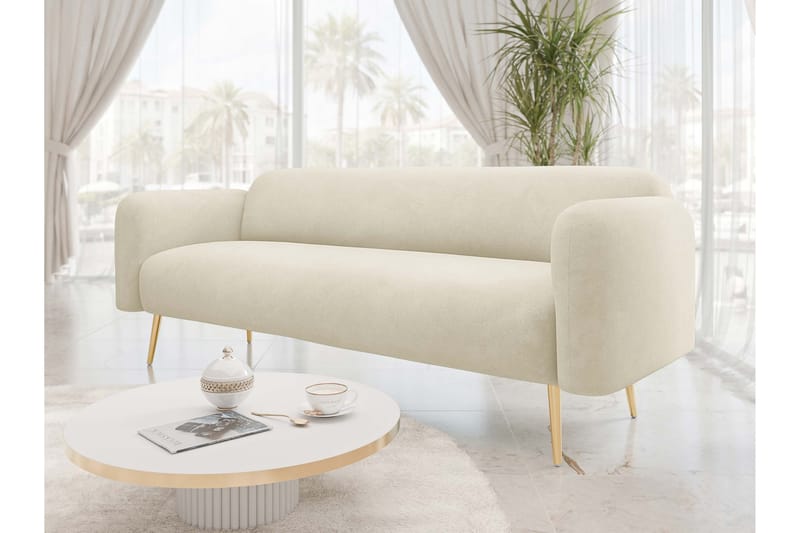 Alros Soffa 3-seter - Beige - Møbler - Sofaer - Fløyel sofaer