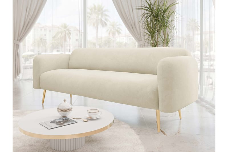 Alros Soffa 3-seter - Beige - Møbler - Sofaer - Fløyel sofaer