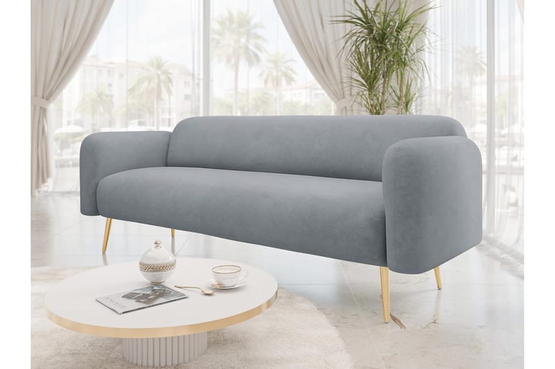 Alros Soffa 3-seter - Grå - Møbler - Sofaer - Fløyel sofaer