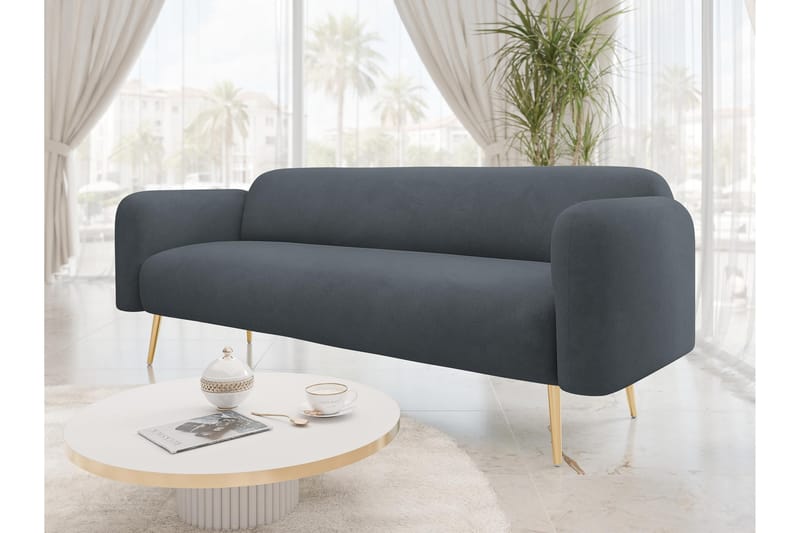 Alros Soffa 3-seter - Grå - Møbler - Sofaer - Fløyel sofaer