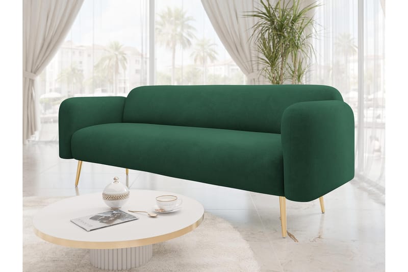 Alros Soffa 3-seter - Grønn - Møbler - Sofaer - Fløyel sofaer