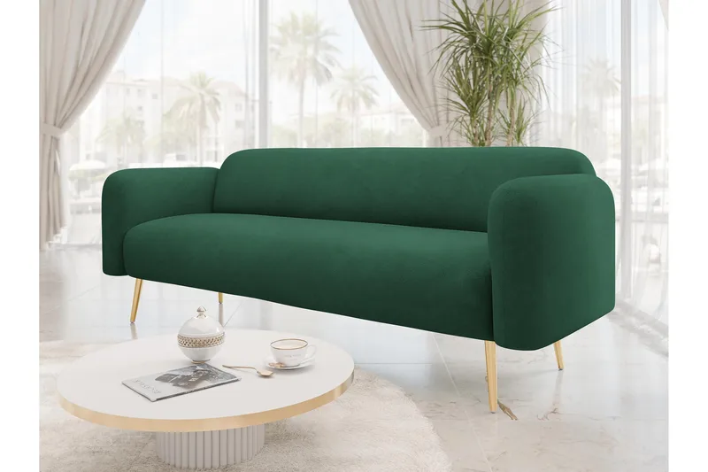 Alros Soffa 3-seter - Grønn - Møbler - Sofaer - Fløyel sofaer