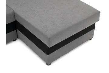 Alvared Sofa Dobbeldivan 4-seter - Svart - Møbler - Sofaer - Sovesofaer
