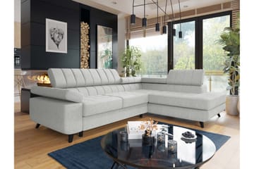 Amshyttan Sofa med Sjeselong 3-seter - Lys grå - Møbler - Sofaer - Sofa med sjeselong - 3 seters sofa med divan
