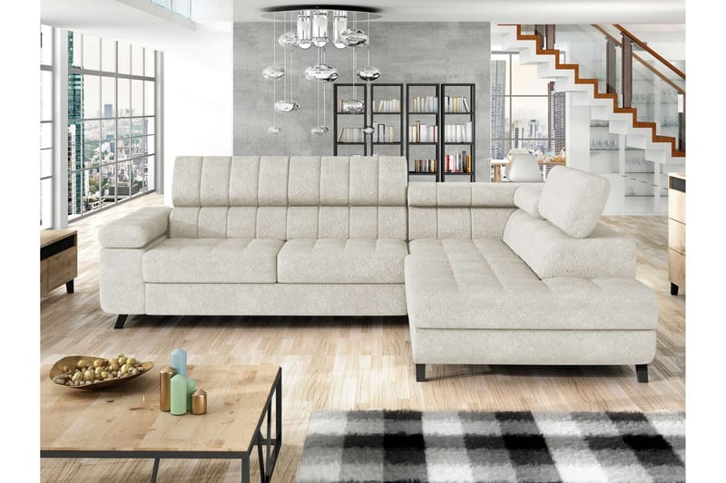 Amshyttan Sovesofa Med Sjeselong 3-Seter - Grå - Møbler - Sofaer - Sovesofaer