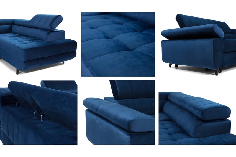 Amshyttan Sovesofa Med Sjeselong 3-Seter - Hvit - Møbler - Sofaer - Sovesofaer