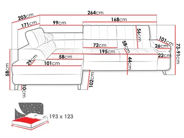 Amshyttan Sovesofa med sjeselong 4-seter - Grønn - Møbler - Sofaer - Sovesofaer