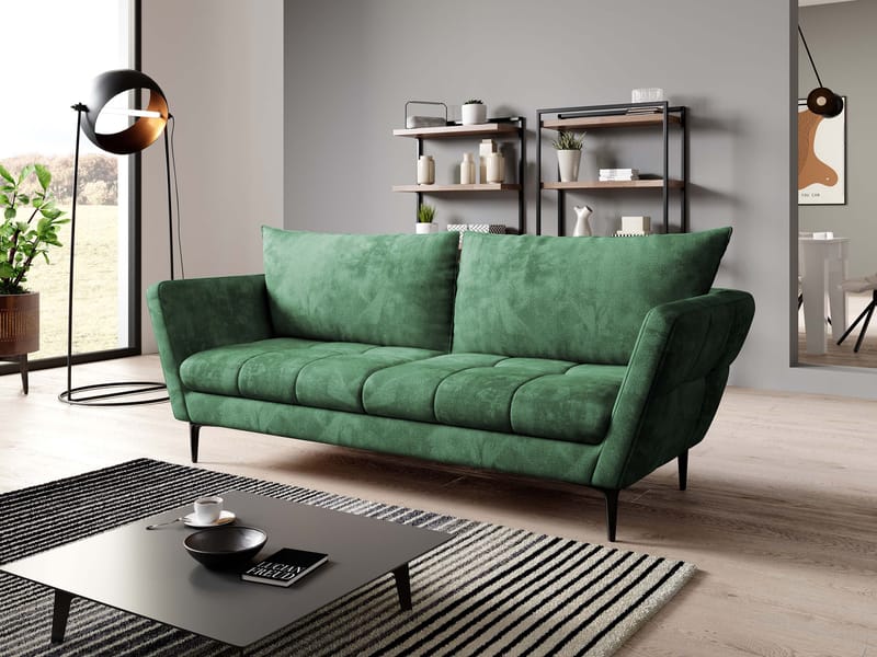 Ancienne 3-seters sofa - grønn - Møbler - Sofaer - 2 seter sofa