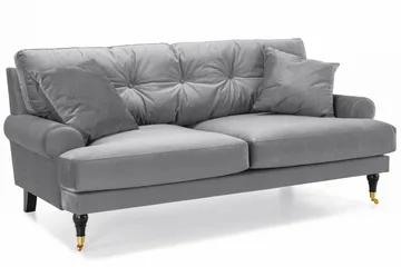Andrew 2-seters Fløyelssofa - Lys grå - Møbler - Sofaer - Fløyel sofaer