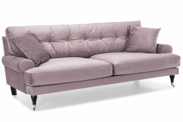 Andrew 3-seters Fløyelssofa - Lilla - Møbler - Sofaer - Fløyel sofaer