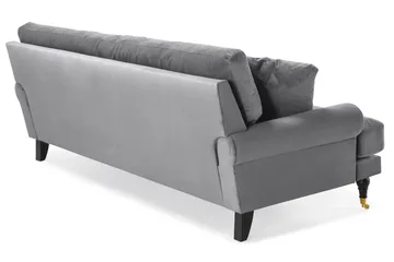 Andrew 3-seters Fløyelssofa - Lys grå - Møbler - Sofaer - Fløyel sofaer