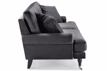 Andrew 3-seters Fløyelssofa - Mørk grå - Møbler - Sofaer - Fløyel sofaer