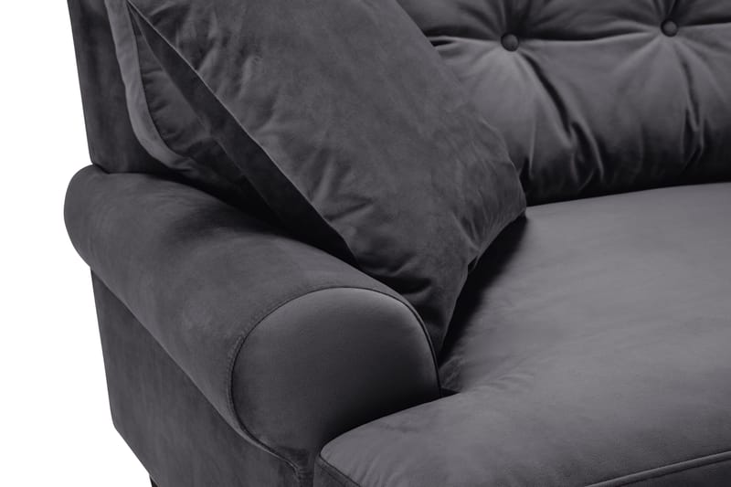 Andrew 3-seters Fløyelssofa - Mørk grå - Møbler - Sofaer - Fløyel sofaer