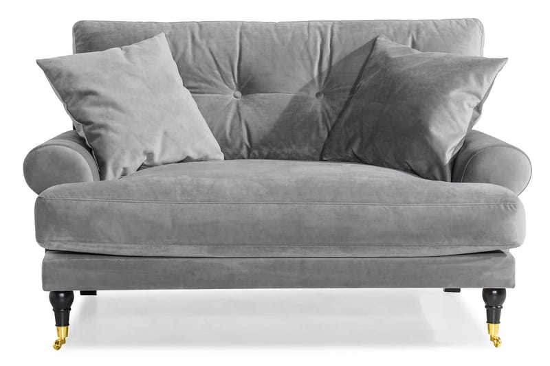 Andrew Howardsofa 142 cm med Hjul i Kordfløyel, Lysegrå