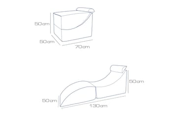 Antigua Daybed med Rygg 50 cm - Antrasitt - Møbler - Sofaer - Dagsenger