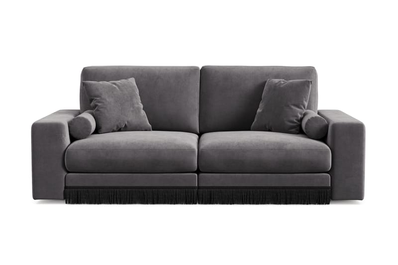 Arken Lyx 3-seter Dyp Sofa i fløyel - Mørkegrå - Møbler - Sofaer - Fløyel sofaer