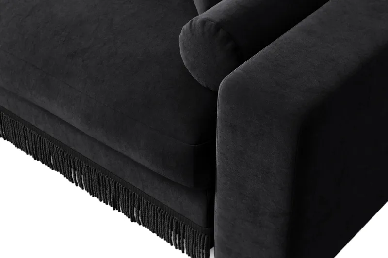 Arken Lyx 3-seter Dyp Sofa i fløyel - Svart - Møbler - Sofaer - Fløyel sofaer