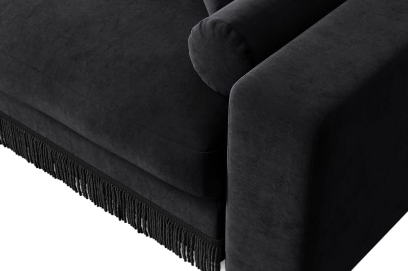 Arken Lyx 3-seter Dyp Sofa i fløyel - Svart - Møbler - Sofaer - Fløyel sofaer