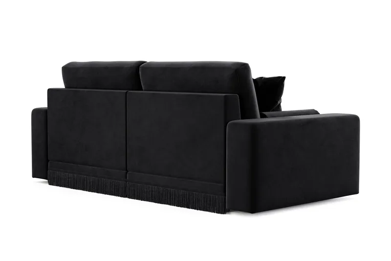 Arken Lyx 3-seter Dyp Sofa i fløyel - Svart - Møbler - Sofaer - Fløyel sofaer