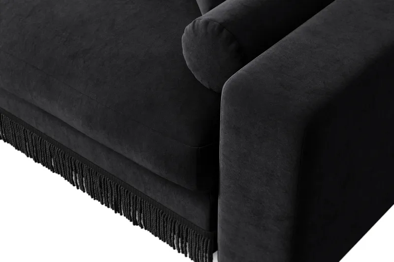 Arken Lyx 3-seter Dyp Sofa i fløyel - Svart - Møbler - Sofaer - Fløyel sofaer