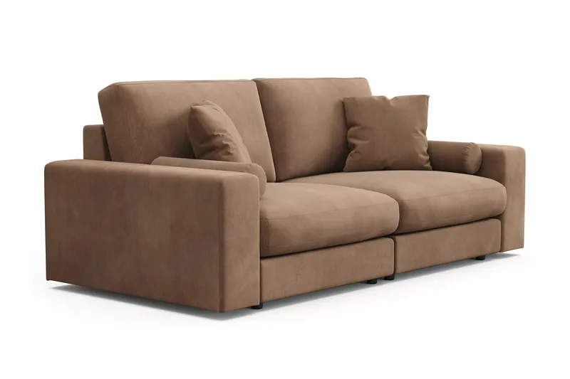 Arken Lyx 3-seter Dyp Sofa i Manchester - Brun - Møbler - Sofaer - Sofa 3 seter