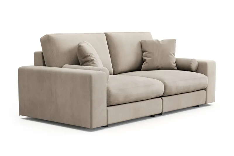 Arken Lyx 3-seter Dyp Sofa i Manchester - Greige - Møbler - Sofaer - Sofa 3 seter
