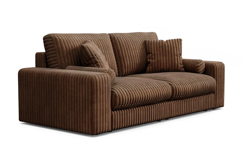 Arken Lyx 3-seter Dyp Sofa i Manchester - Mørkebrun - Møbler - Sofaer - Sofa 3 seter