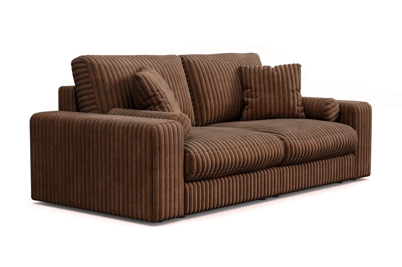 Arken Lyx 3-seter Dyp Sofa i Manchester - Mørkebrun - Møbler - Sofaer - Sofa 3 seter