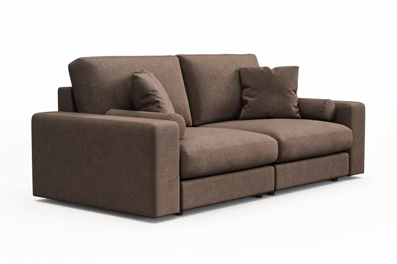 Arken Lyx 3-seter Dyp Sofa i stoff - Brun - Møbler - Sofaer - Sofa 3 seter